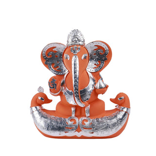 Lord Ganesha With Jewellery (Saffron)
