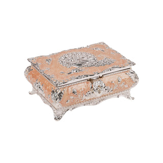 Dual Peacock Jewellery Box (Peach)