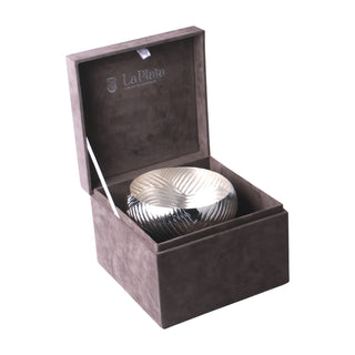 Designer line bowl with blue stone and base