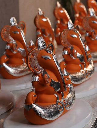 Lord Ganesha With Jewellery (Saffron)