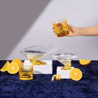 Set of 2 crystal  glass