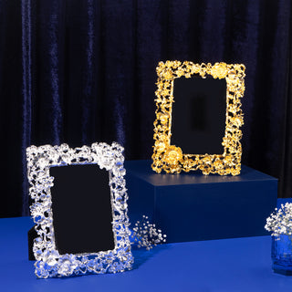 Crafted flower Photo Frame Gold