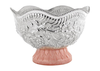 Hand Crafted Silver wave Center piece Silver Bowl