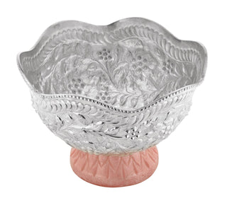 Hand Crafted Silver wave Center piece Silver Bowl