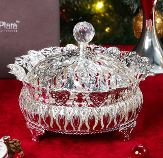 Coverd Bowl with Crystal Knob