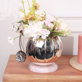 Flower Vase with pink stone base