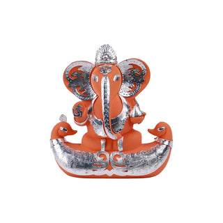 Lord Ganesha With Jewellery (Saffron)