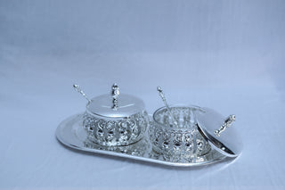 Sugar pots with Tray