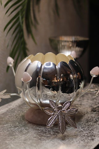 Flower Bowl center piece With pink stone