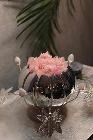 Flower Bowl center piece With pink stone