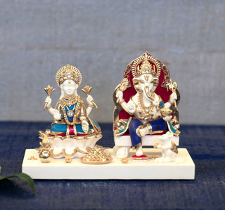 Laxmi & Ganesha (Stone Inlay)